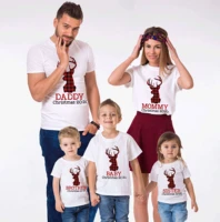 mommy daddy baby plaid deer t shirt christmas family matching outfits mom and dad and children t shirt