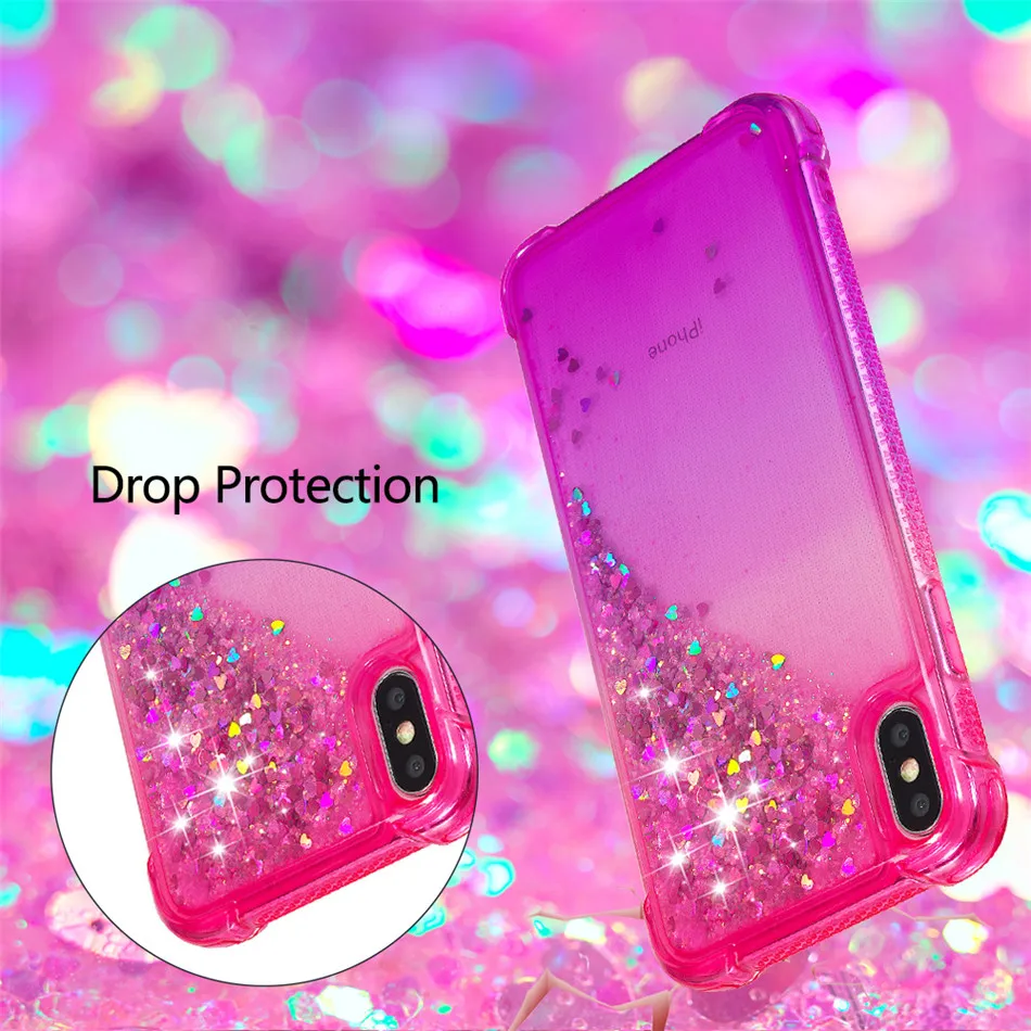 Чехол с градиентом для Apple iPhone 13 12 11 Pro X Xs Max XR 7 8 6 6s Plus блестящий чехол сыпучим