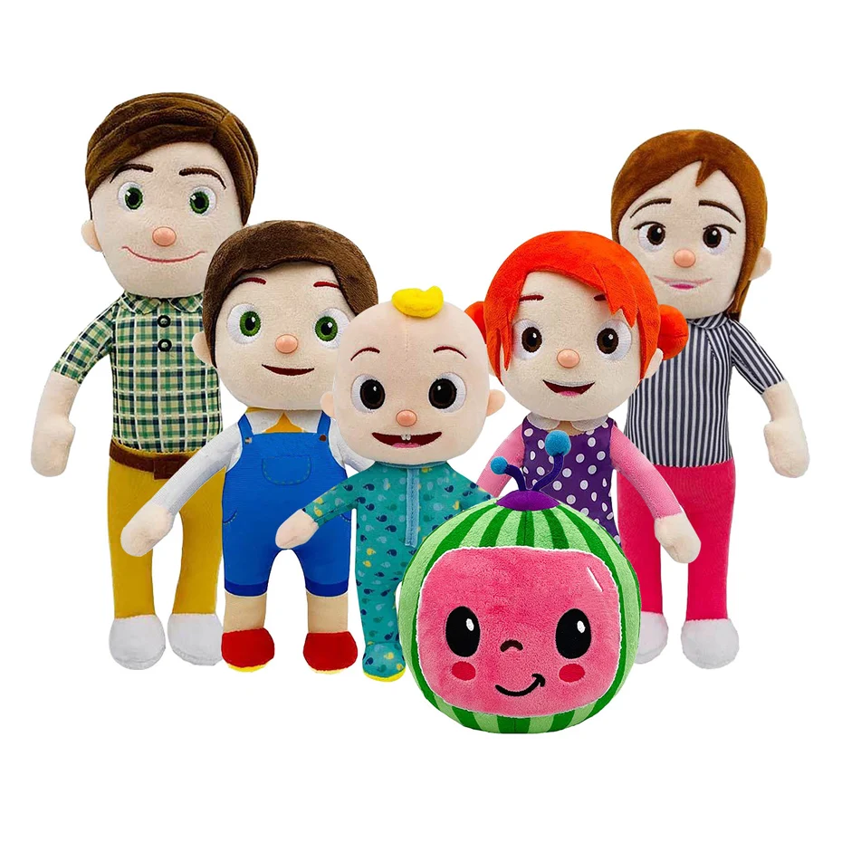 

15-33cm Cocomelon Plush Toy Cartoon Tv Series Family Cocomelon Jj Family Sister Brother Mom And Dad Toy Dall Kids Holiday Gift