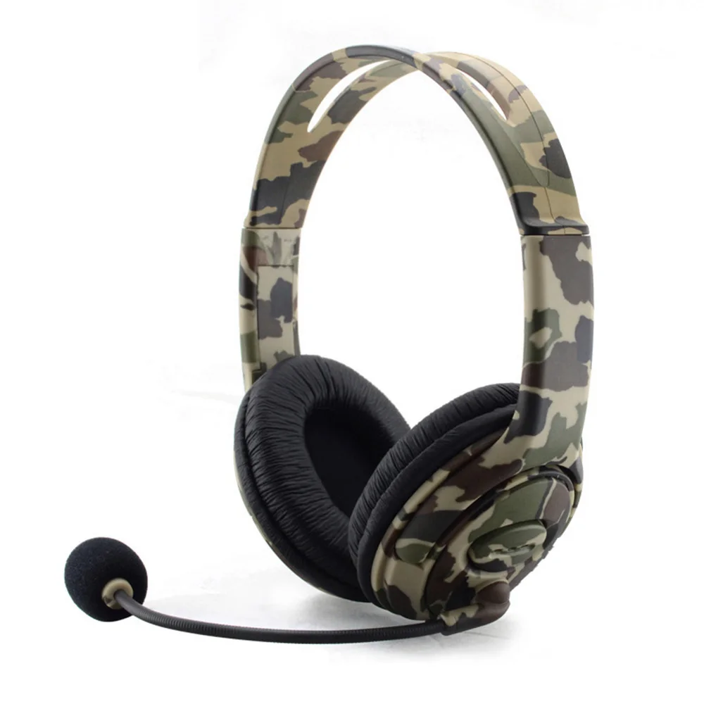 Игровая гарнитура проводные стереонаушники для Sony PS4 камуфляжные наушники с