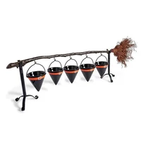 halloween broom snack bowl rack cute snack bowl holder wooden cake dessert plate decorations party tree root cake display stand