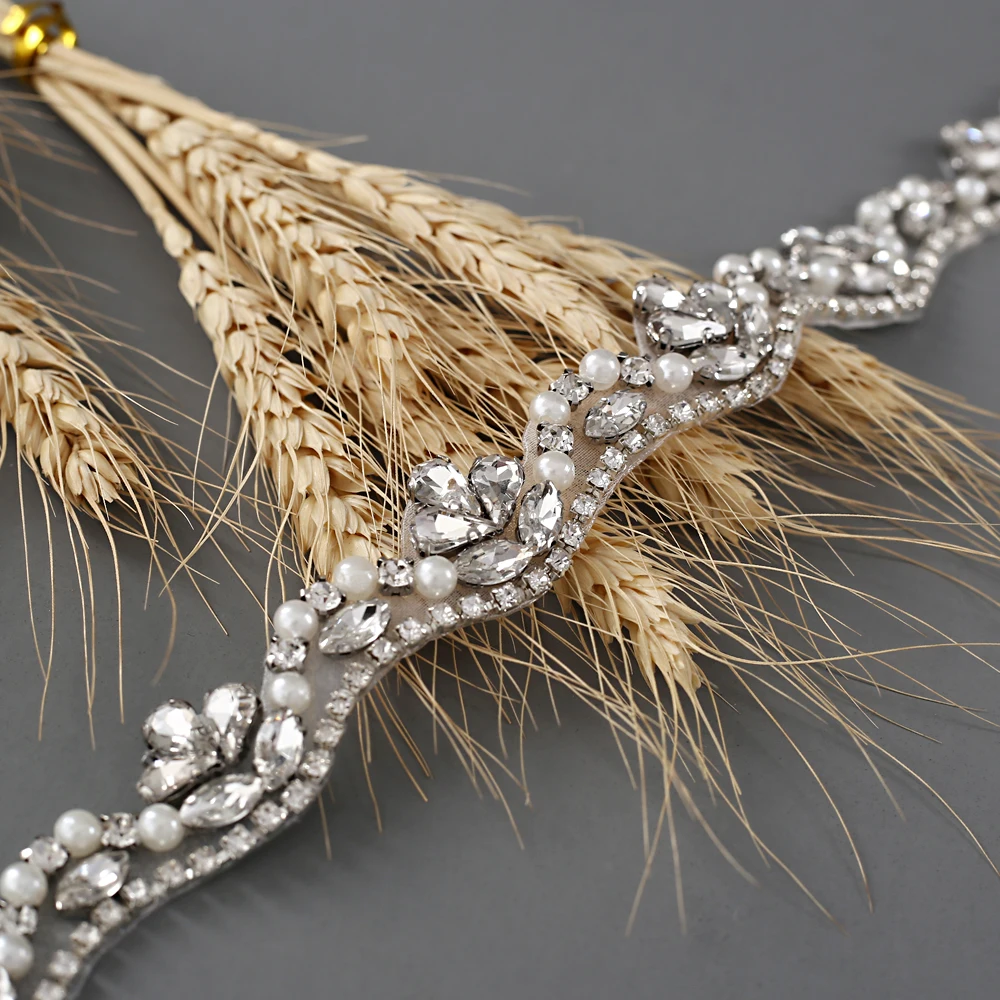 

TRiXY S421-S Silver Wedding Dress Belts for Women Rhinestone Belt Formal Waist Belt Bridal Waist Sash Jewelry Belt for Women