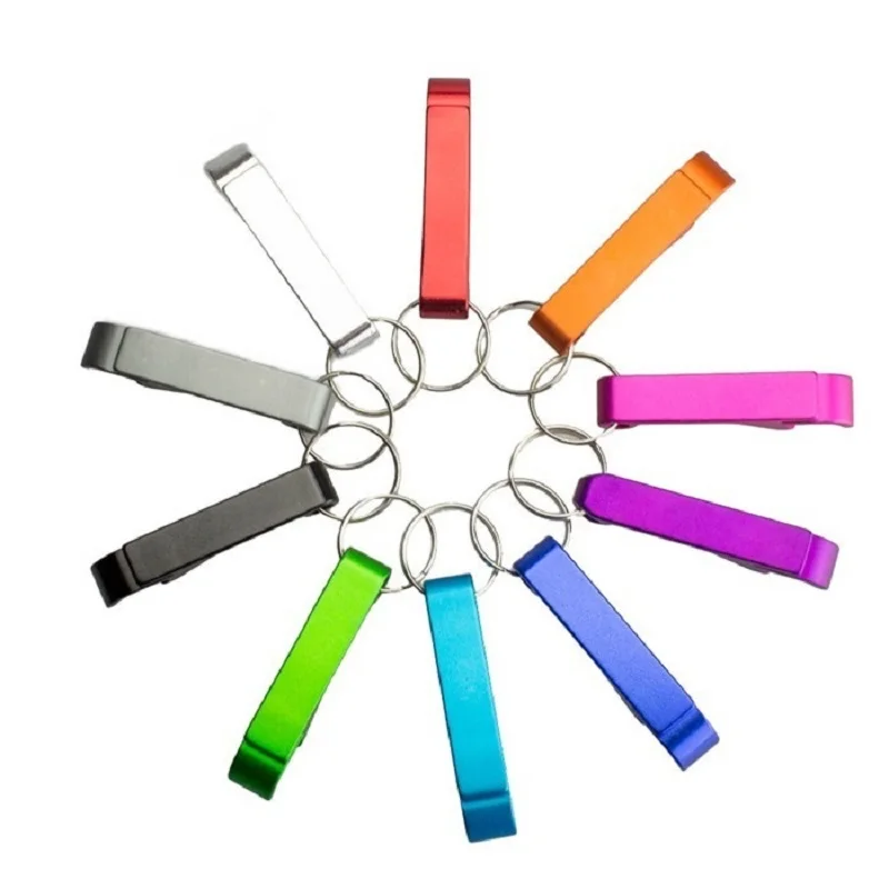 4 в 1 открывашка виде ключа с кольцом брелок Портативный для ключей металлический