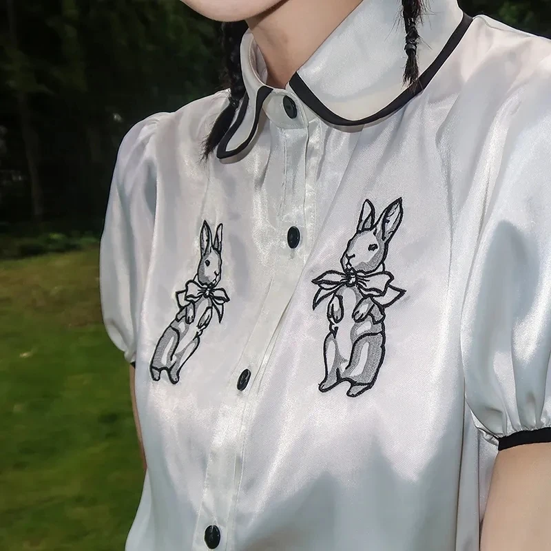 

Футболка женская оверсайз в Корейском стиле, винтажный Графический Топ в стиле Харадзюку, одежда в стиле панк/хип-хоп с отложным воротником ...