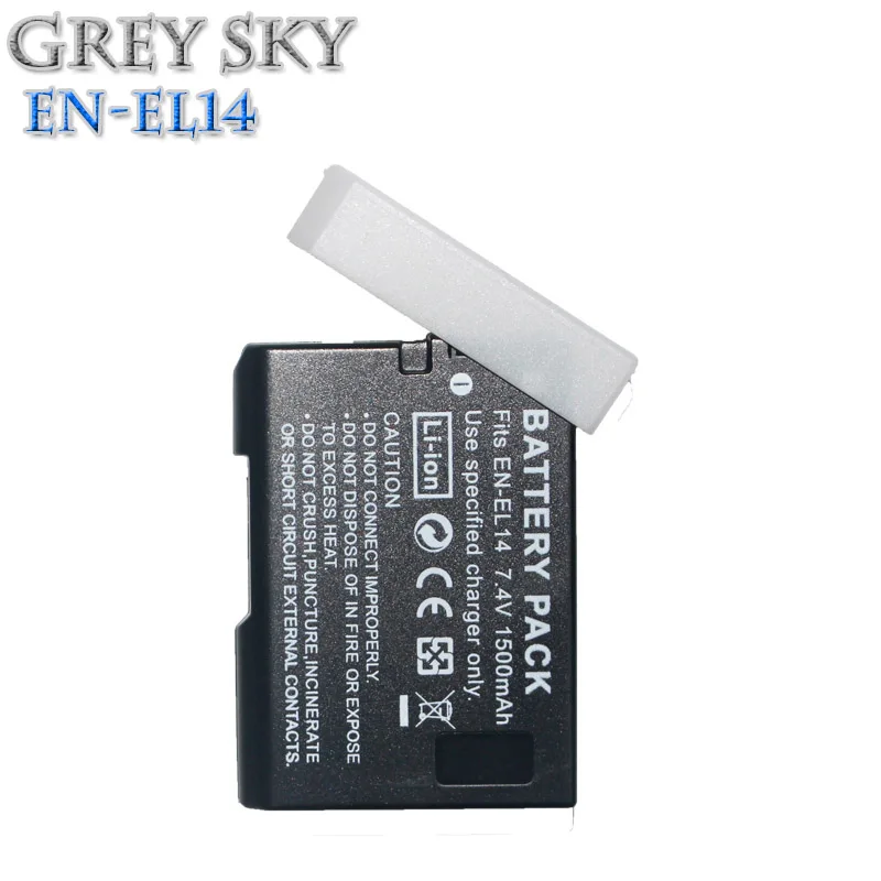 7 4 V 1500mAh EN-EL14 ENEL14 Аккумулятор для Nikon D3100 D3200 D3400 D5100 D5300 D5600 DF Coolpix P7000 P7100 P7800 |