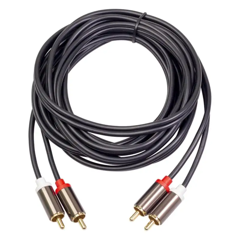 Позолоченный аудиокабель 1/1 8/3/5 м 2RCA на 2 RCA штекер-штекер для домашнего кинотеатра