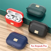 bluetooth wireless earphone cover for airpods pro charging box cases pattern leather case for apple airpods pro