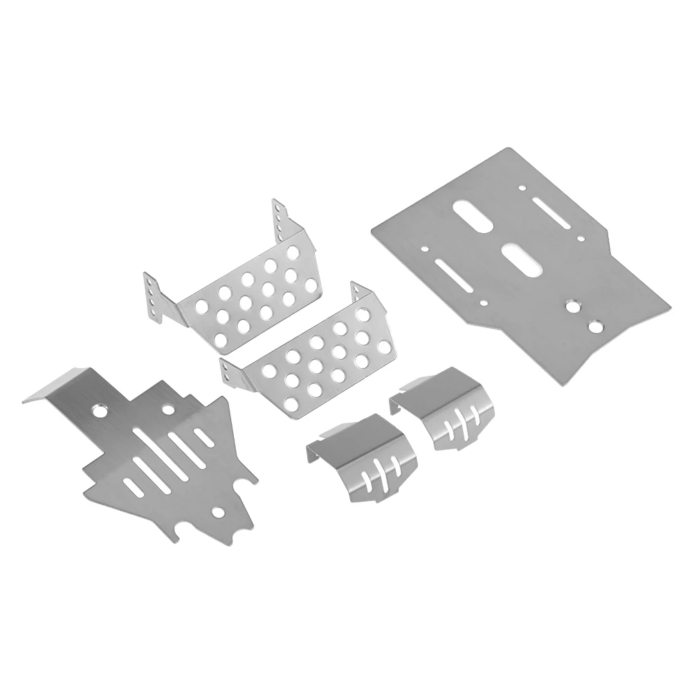 Ось 6 шт Защитная защита противоскользящая пластина бампер шасси для 1/10 Traxxas Land