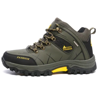 New Men Winter Snow Boots Warm Super High Quality Waterproof Leather Sneakers Outdoor Male Hiking Work Shoes 39-47 | Обувь
