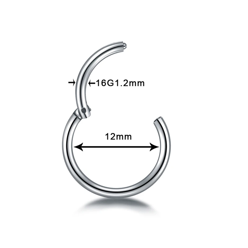 

G23 Titanium Hinged Segment Nose Piercing Earrings Open Small Septum Nose Ring Piercing Nariz Ear Body Jewelry For Women Men