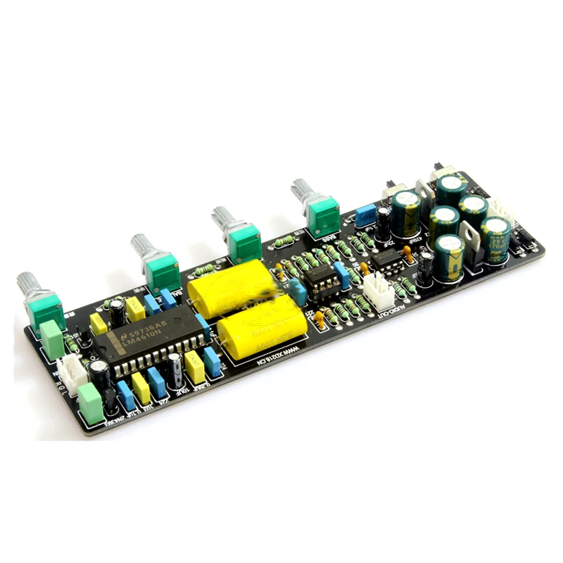 Плата предварительного усилителя LM4610 3D предусилитель для баланса звука NE5532 бас