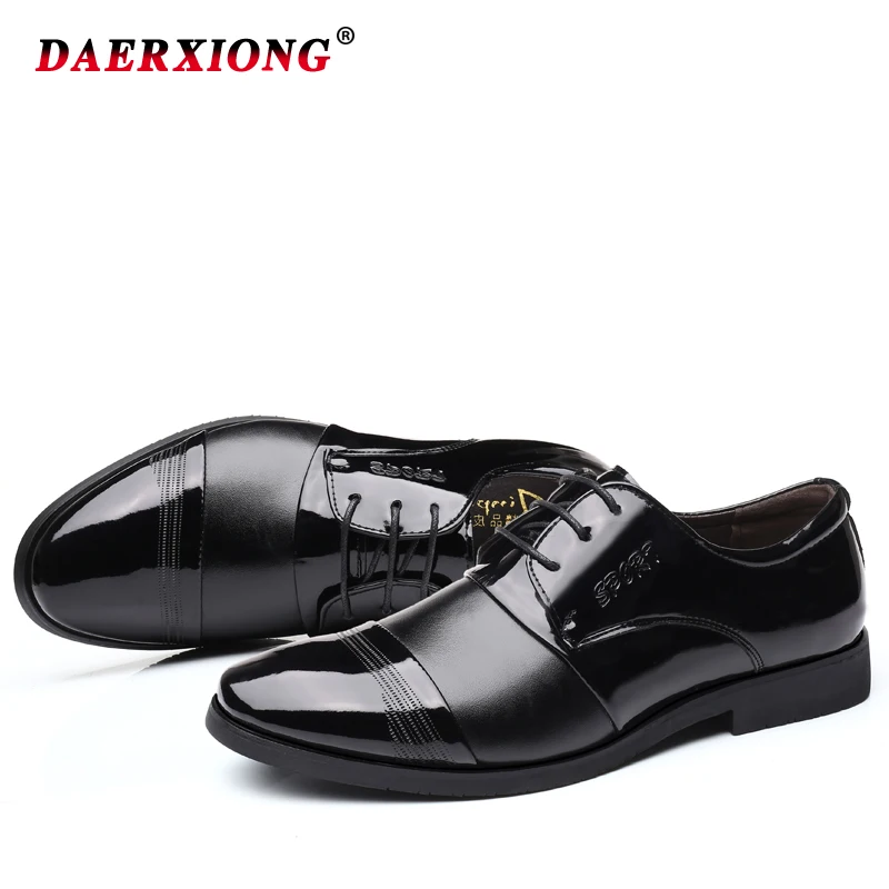 Модная мужская обувь в деловом стиле Новинка 2019 года классические кожаные