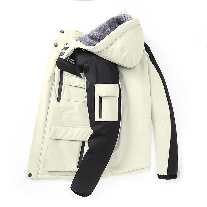 Winter Jackets Plus Size 6XL 7XL 8XL Thicken Fleece Warm Coats Men Outwear Casual Waterproof Windproof Hooded Jacket Men Parka