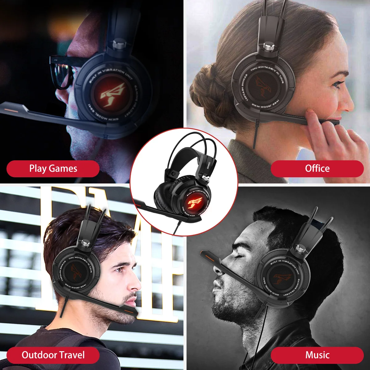 somic gaming headset 7 1 virtual surround sound headphone with microphone stereo headphones vibrate for pc computer laptop g941 free global shipping