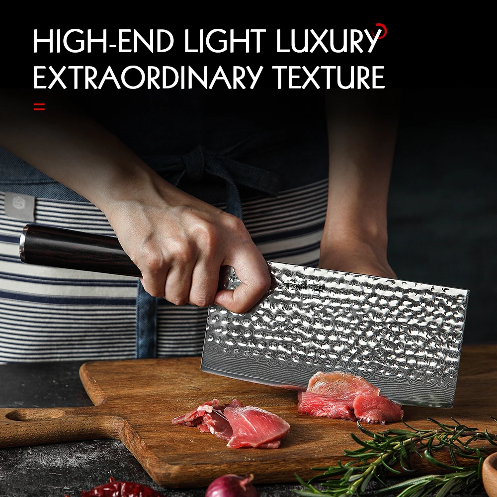 

HEZHEN 7 Inch kitchen Knife 67 Layers Damascus Steel Premium Ebony handle Sharp And Durable Kitchen Cook Knife
