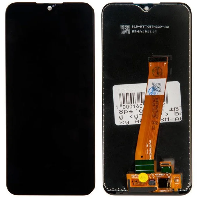 Дисплей (матрица + тачскрин) для смартфона Samsung Galaxy A01 SM-A015F черный (rev B/широкий