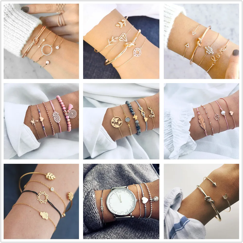 Горячая Розовое золото Цвет Кристалл Пара браслет для женщин мужчин его королева