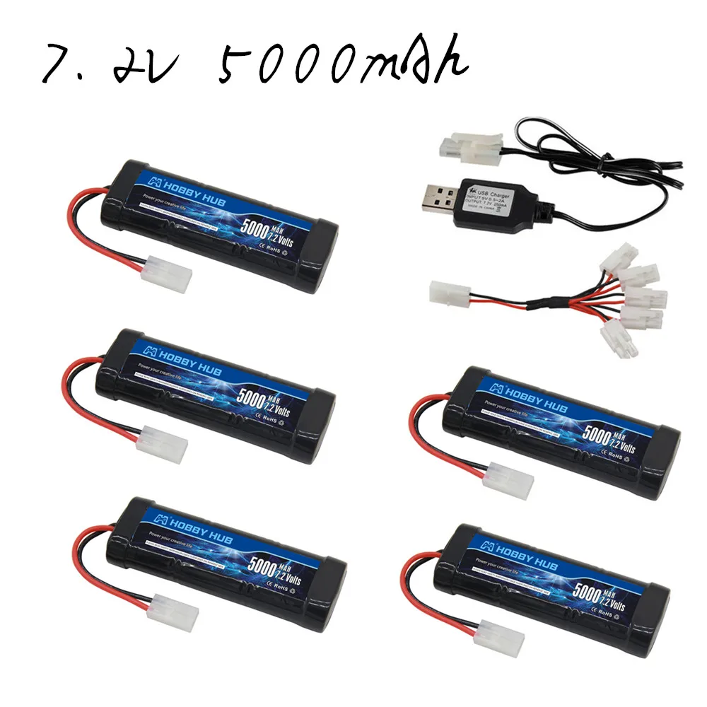 7 2 в аккумулятор 5000 мАч SC * 6 ячеек Ni MH и зарядное устройство/5 1 кабель для RC