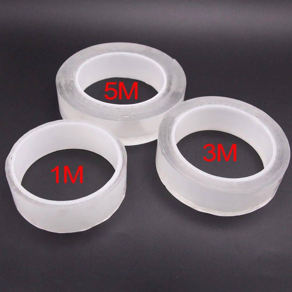1/3/5m Tape Reusable Double Sided Traceless Nano Magic For The Kitchen Removable Transparent Sticker Waterproof Glue | Обустройство