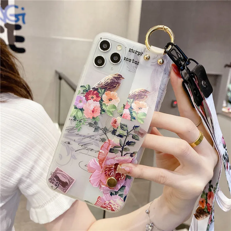 Чехол с ремешком на запястье для Samsung note 8 9 10 s8 s9 s10 S20 plus A10 A20 A30 A40 A50 A60 A70 A80 A90 чехол