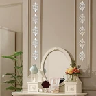 10 шт., настенные Квадратные Зеркальные 3d-наклейки, 7 х7 см