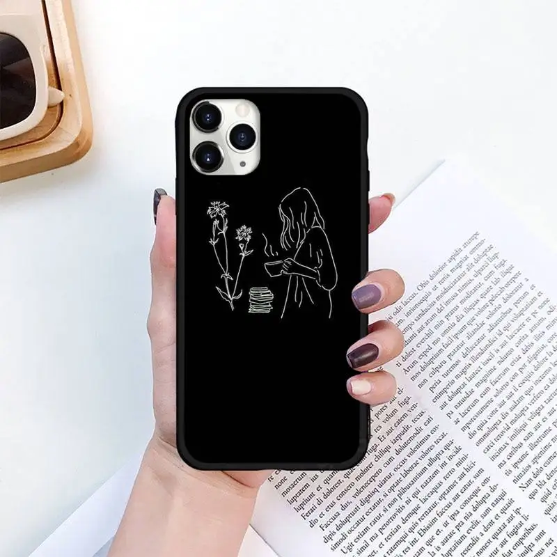 

Black Sexy Art Rose Lover Harajuku Aesthetics Phone Case for iPhone 11 12 pro XS MAX 8 7 6 6S Plus X 5S SE 2020 XR mini