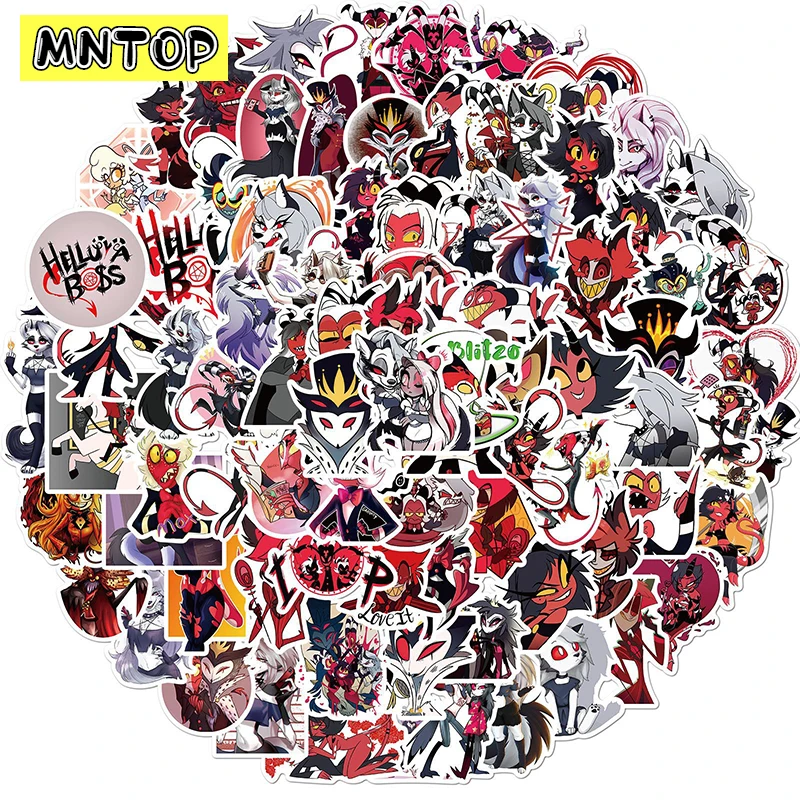 10/30/50Pcs/set Anime Helluva Boss Cartoon Graffiti Stickers For Refrigerator Motorcycle Laptop Notebook Luggage Kid Decorative