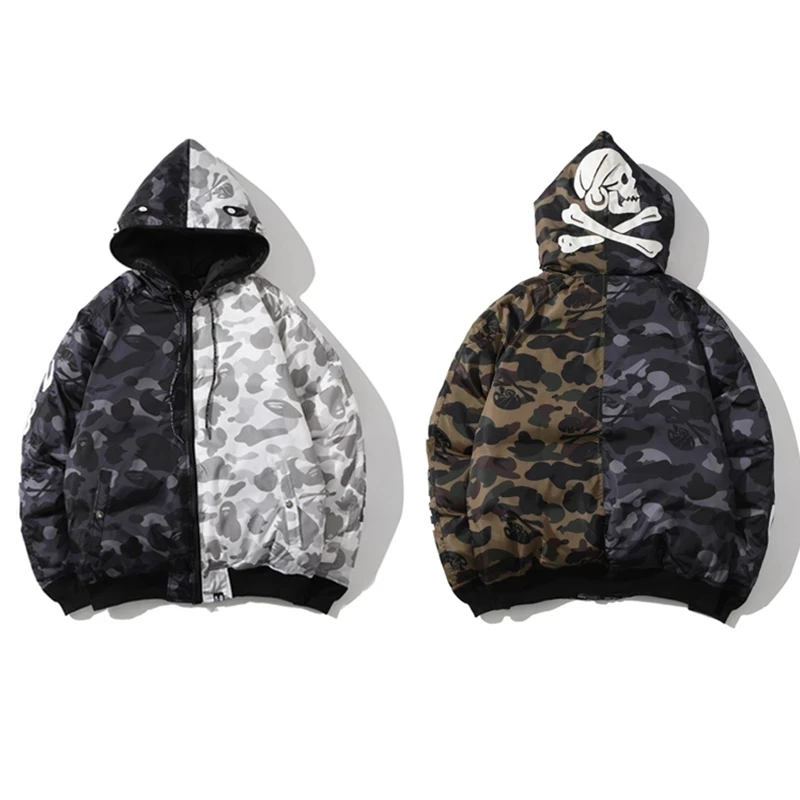 

Bape Jacket Hiver Chaud Veste Imperméable Hommes Nouveau Automne Parka À Capuche Hommes Mode Décontracté Mince Veste Manteau B