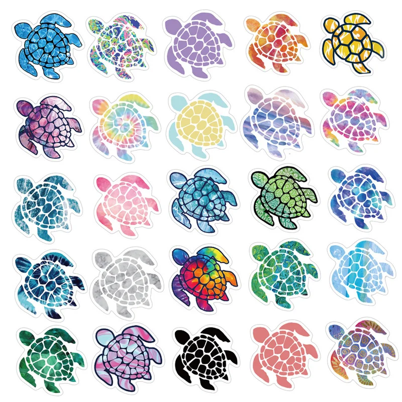 

Индивидуальный Стайлинг автомобиля, 41 шт., морская черепаха, Мультяшные автомобильные наклейки, внешний вид автомобиля, ПВХ индивидуальные ...