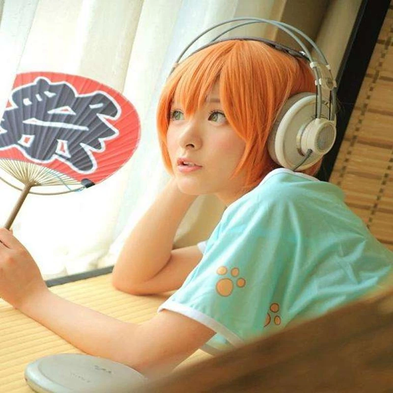 Высокое качество Rin Hoshizora карнавальный парик LoveLive! Костюм для взрослых Love Live