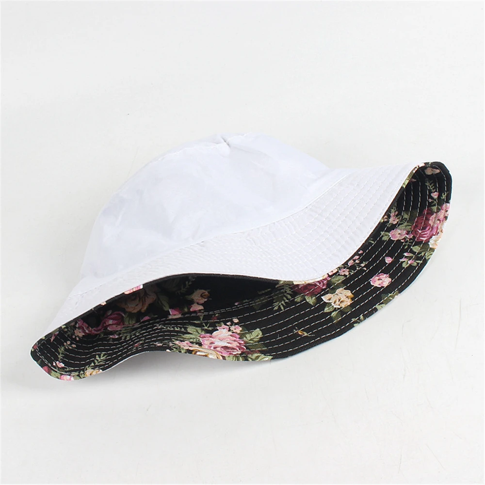 

Printed underwater world fisherman hat flower trend flat top outdoor visor basin hat summer outing sun hat