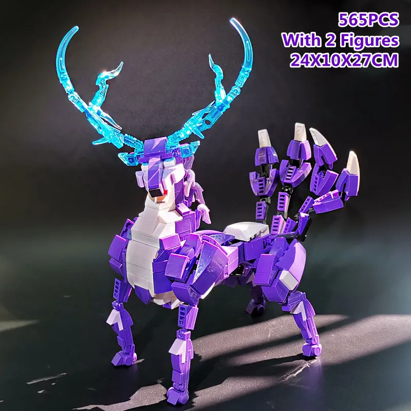 

Animal Series Colorful Elk Warcraft Mount Anime Figure Building Block Brick Kid DIY Toys Gift for Children