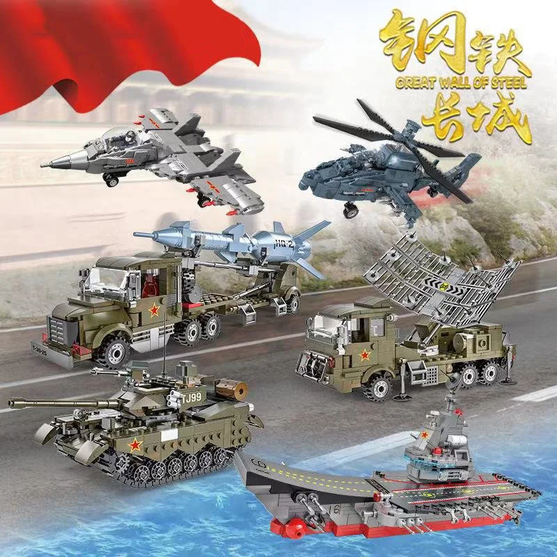 

Military Type99 tank J-15 fighter Aircraft carriers Radar vehicle mega block ww2 army figures model build brick toy for boy gift