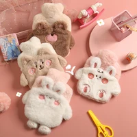 cute pvc stress pain relief therapy hot water bottle bag kawaii knitted soft cozy cover winter warm heat reusable hand warmer