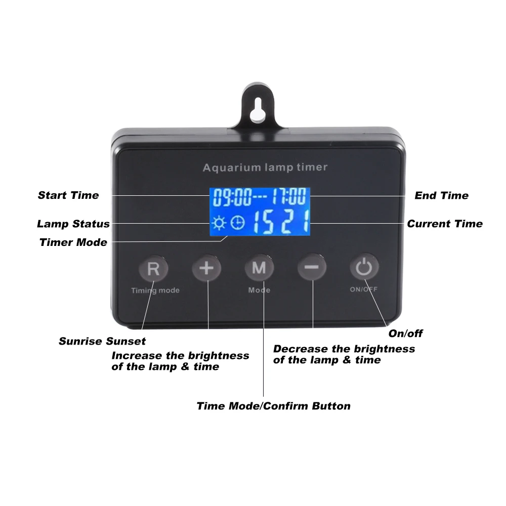 

Aquarium Smart Dimmer System Led Light Timer Adjust Brightness Fish Tank Light LampTimer Fish Tank Intelligent Light Controller