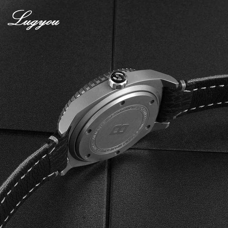 Lugyou San Martin Diver Мужские часы титановый класс 5 купольный Сапфир Автоматический