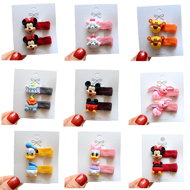 2 шт. диснеевских мультфильмов детские заколки для волос с героинями мультфильма