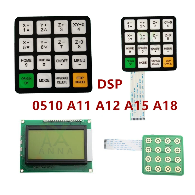 

RichAuto 0510 A11 A12 A15 A18 DSP CNC controller parts key film button shell and display