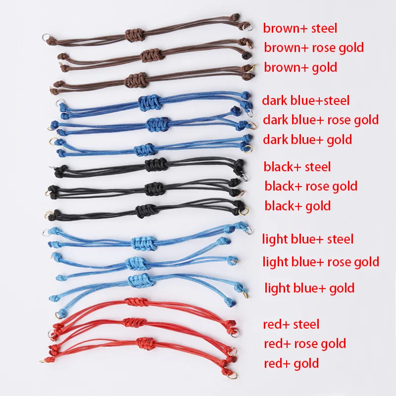 The New Hot Selling 0.8mm Thin DIY Hand Woven Wax Rope Bracelet Wax Rope Decorative Bracelet Jewelry Accessories Can Be Adjusted