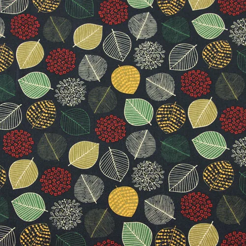 Импортная тонкая ткань из чистого хлопка с принтом листьев ручная работа