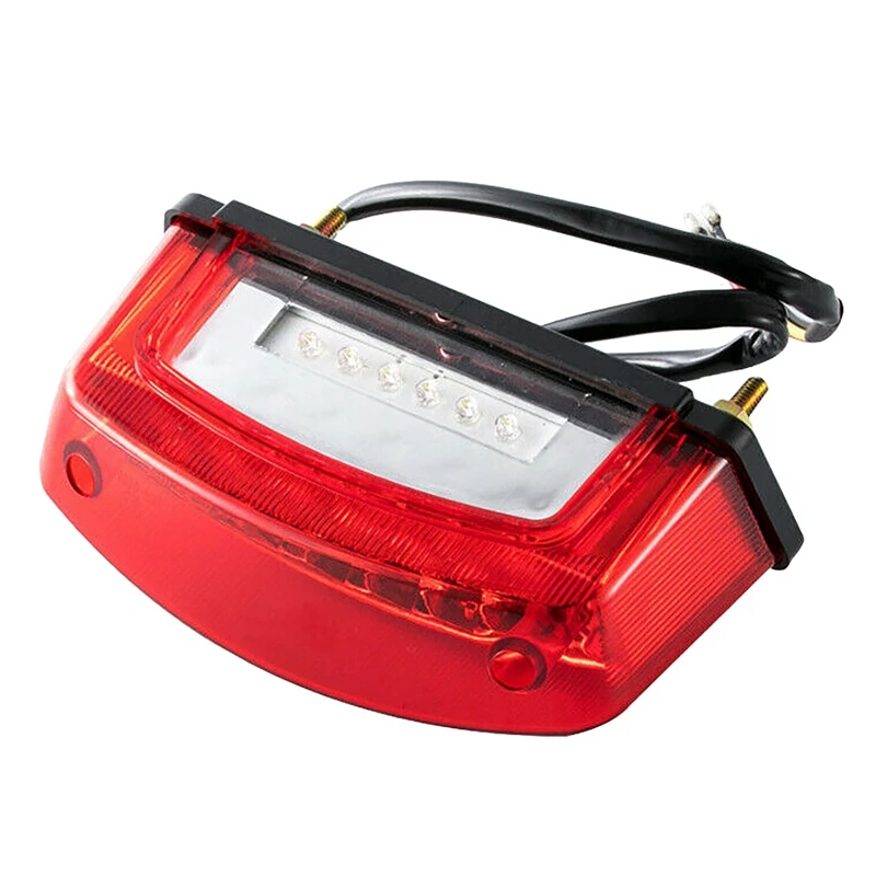 

Universal 12V 21 LED Motorcycle White License Plate Light Red Tail Rear Lights Brake Stop Lamp 3 Wire