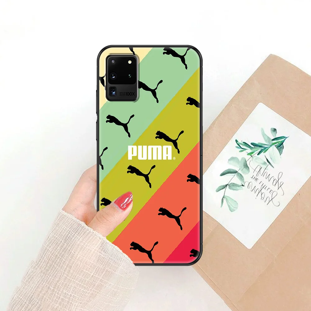 

Brand Pumas Phone case For Samsung Galaxy Note 4 8 9 10 20 S8 S9 S10 S10E S20 Plus UITRA Ultra black trend prime pretty hoesjes