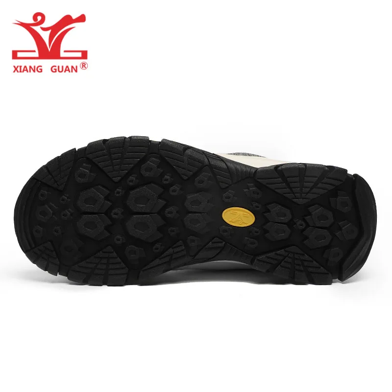 XIANG GUAN Man Hiking Shoes Men Waterproof Plush Warm High Top Climbing Mountain Tactical Boots Outdoor Sports Trekking Sneakers