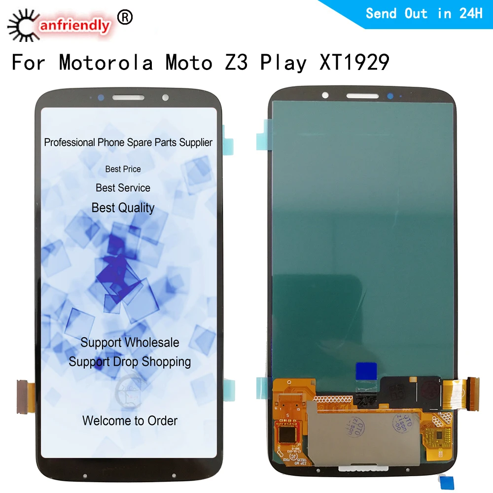 Pantalla Super AMOLED para Motorola Moto Z3 Play LCD XT1929, montaje de digitalizador con Sensor t&aacute;ctil, repuesto LCD Z3play-0