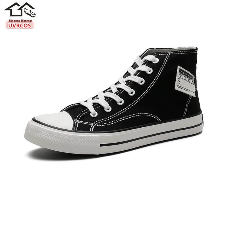 

2021 New Male Student High-top Canvas Shoes Wild Korean Style Trendy Shoes Hong Kong Style Casual Sports Shoes