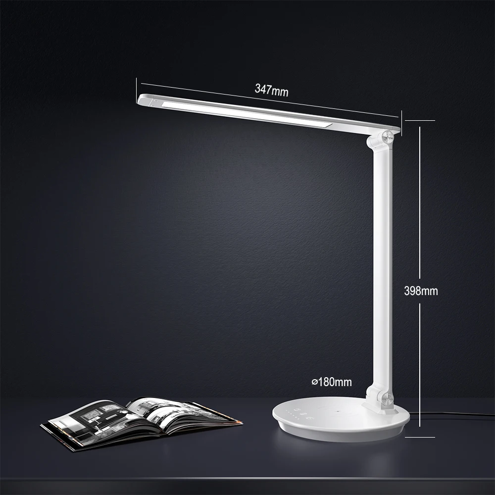 

10W Wireless Charger Led Desk Lamps USB Eye-Protection Table Lamp 5w Dimmable Level Touch Night Light For Bedroom Reading