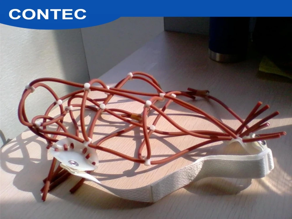 Заводская CONTEC стандарт 10-20 Регулируемая резиновая крышка для электроэнцефалографии устройство EEG KT88