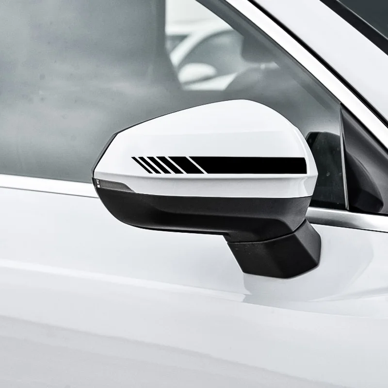 

2Pcs/Lot Car Styling Rearview mirror stripe personality Change decoration DIY Car Body Decals for Opel Renault Ford- etc