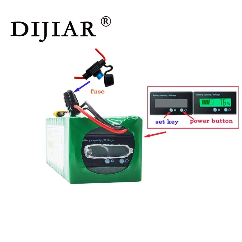 Аккумуляторная батарея DiJiar 36V2 0ah 10S4P для электромобиля аккумулятор 18650 мощность 500