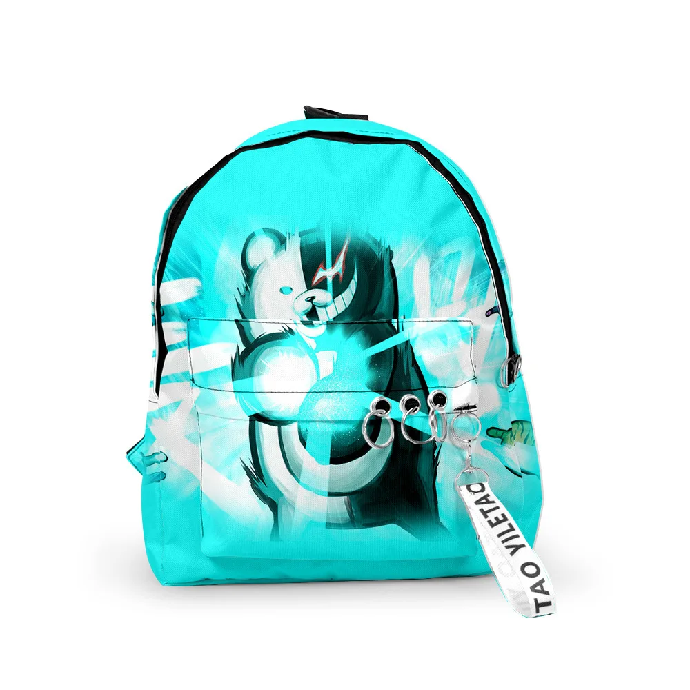 Сумка для отдыха в стиле данганронпа школьный ранец с цепочкой ключей 3D принтом